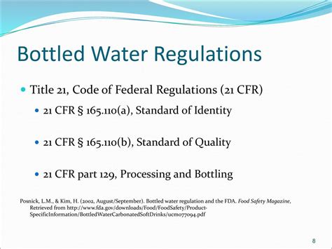 bottled bater test|fda approved bottled water requirements.